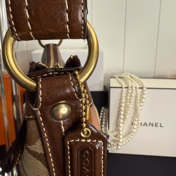 Coach Y2K Brown Patchwork Shoulder Bag 2008 w/dust bag - Picture 6 of 16